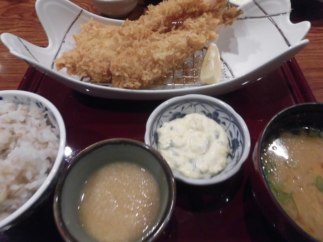 大海老3本定食+とろろ