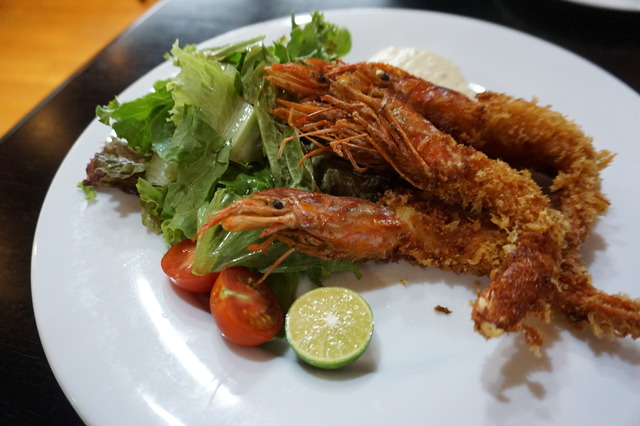 有頭エビフライランチ