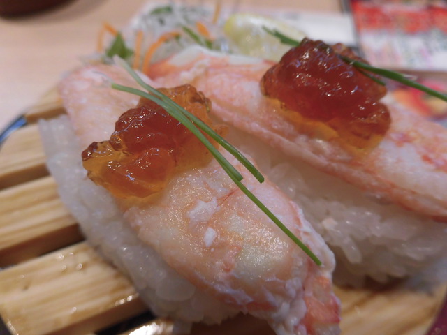 丸ズワイの握り1