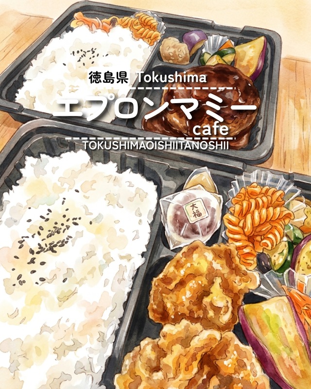【徳島県徳島市】カフェでお弁当をテイクアウト♬　エプロンマミーcafe