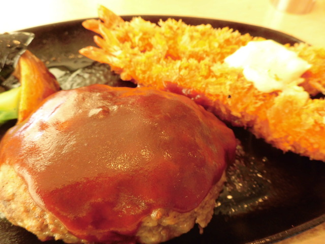 ハンバーグ＆エビフライ