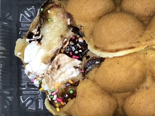 バブルワッフルケーキチョコバナナ1-1-1