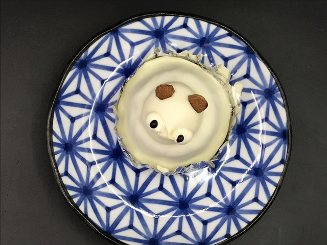 狸ケーキ白無垢1