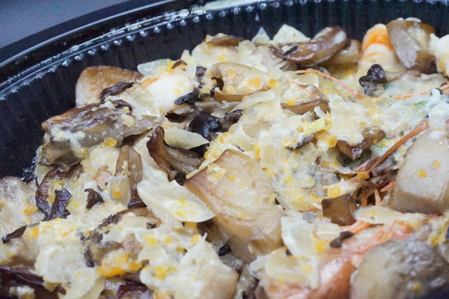 海老ときのこクリームフェットチーネ2-2