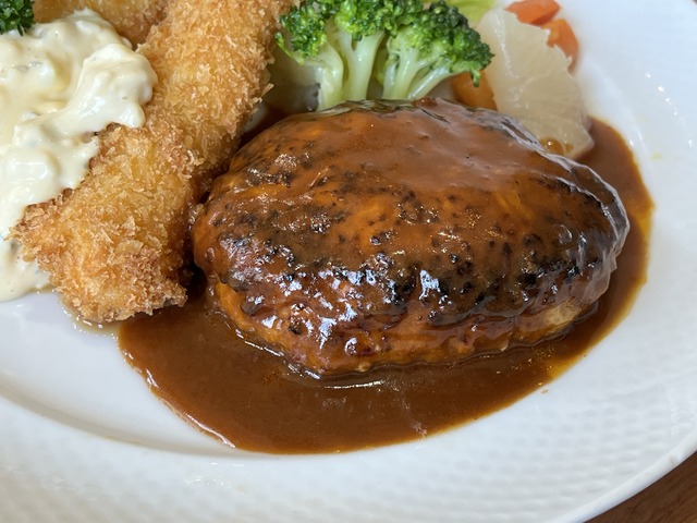 ハンバーグ＆エビフライ1-4