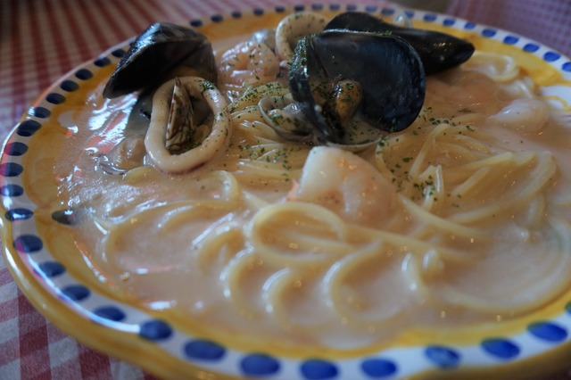 海の幸のクリームパスタ2