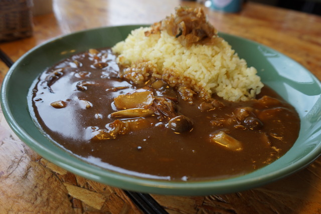 キノコとベーコンのカレー3