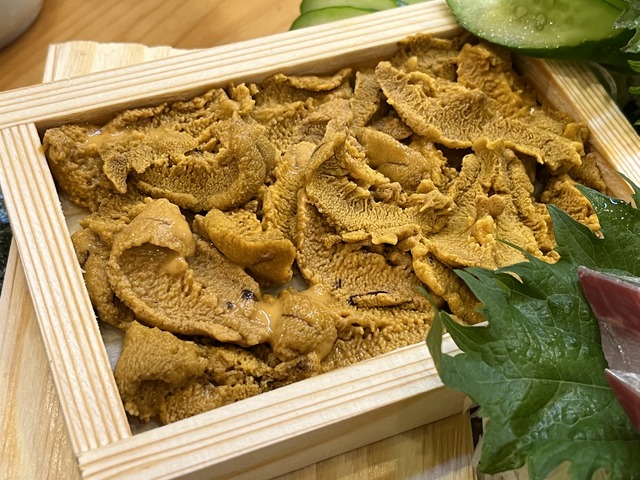 ウニ入り刺し盛1-2-3