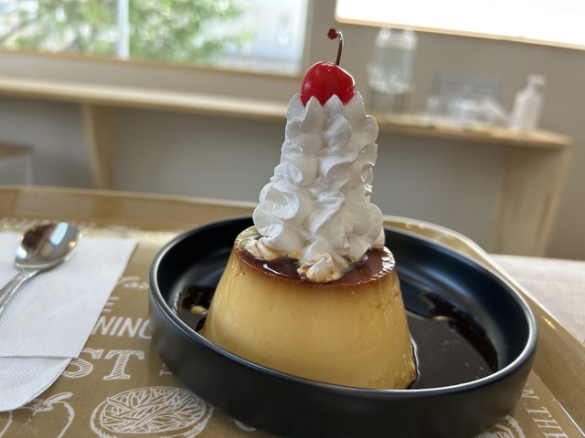 喫茶店のプリン