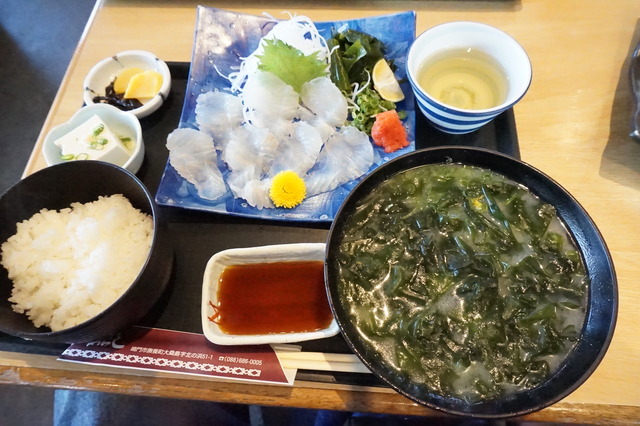 天然ヒラメのお造り定食