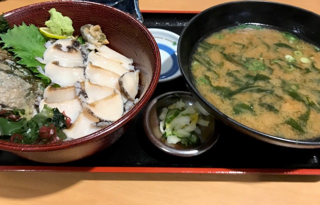 活きアワビ丼i