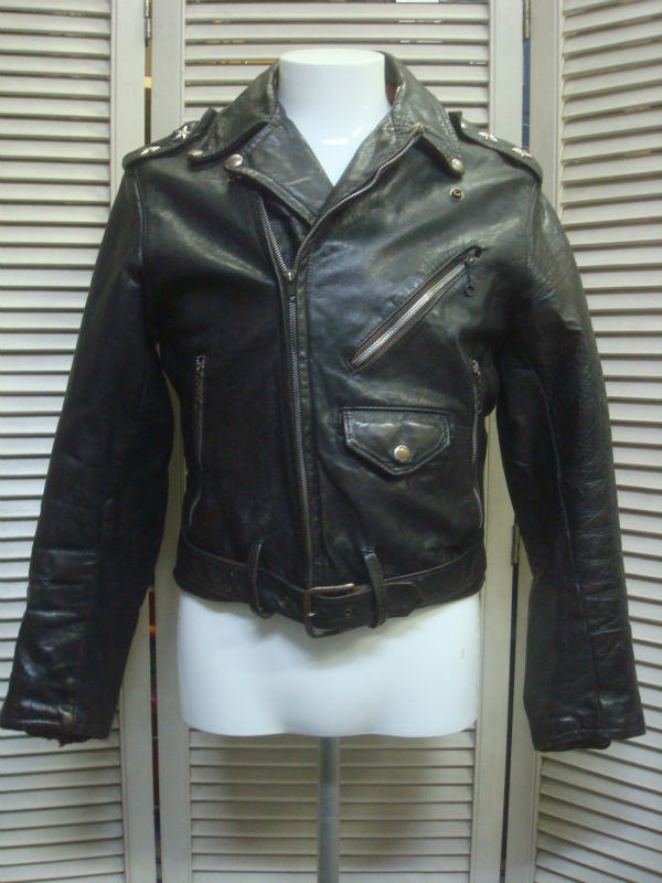 PENNEYS Two Star Motorcycle Leather Jacket Size about 36