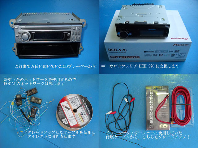 ユーノスロードスターのオーディオ交換 ガレージバウムの作業日記