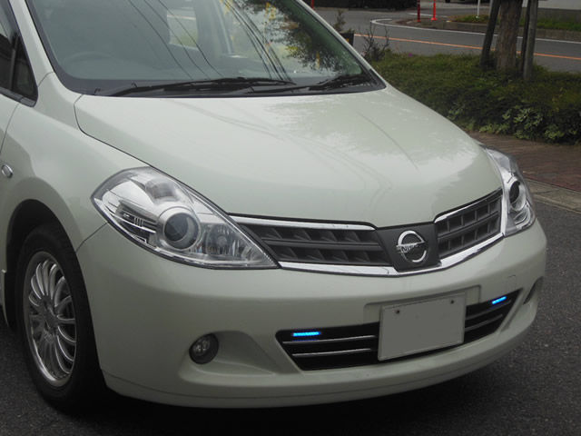 日産ティーダ ダウンサスに交換しました ガレージバウムの作業日記