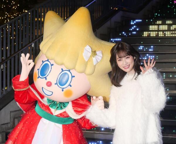 高橋ひかる、風でスカートが大暴れ　野外イベントに「寒いですよね」と報道陣を気遣う
