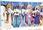 「ゆるキャン△STORE 〜みんなで冬キャン!」を告知したエレベーター扉