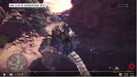 モンハンワールド 落下攻撃 gamerscom2017 プレイ動画