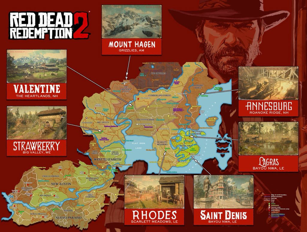 Red Dead Redemption 2 Rdr2 レッド デッド リデンプション2 のマップの大きさは Rockstar Games作品の中で最大 原神 ゲーム ニュース まとめ速報j