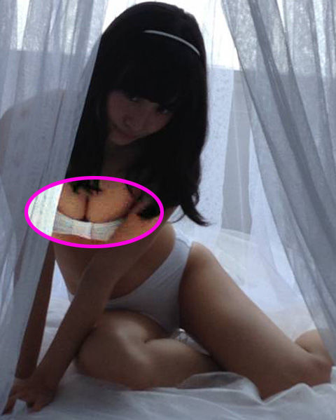 【衝撃】SKE柴田阿弥のオフショットで乳輪が見える！本人、気づいてない？