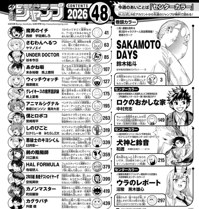【悲報】週刊少年ジャンプ、あの漫画が掲載順最下位に転落してしまうｗｗｗｗｗｗｗｗｗ