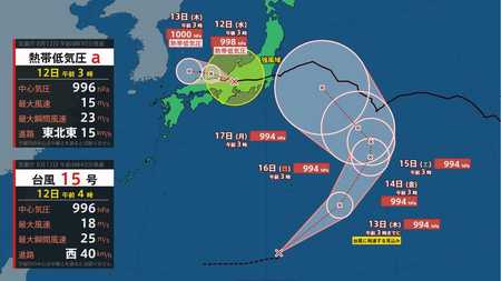 台風17号「ナンカー」発生へ 台風のたまごが17日に東日本へ接近の予想 「もう台風なんか…」