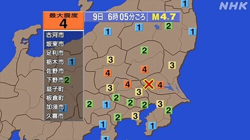 【地震情報】茨城南部を震源地とした震度4 大雨による地盤の緩みで土砂崩れ注意=コロナ、大雨、地震そして…