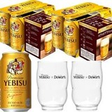 【3,098円】【デュワーズ12年と楽しむコラボグラス付】ヱビスビール12本グラス付きセット [ビール350ml×12本＋限定グラス2脚]