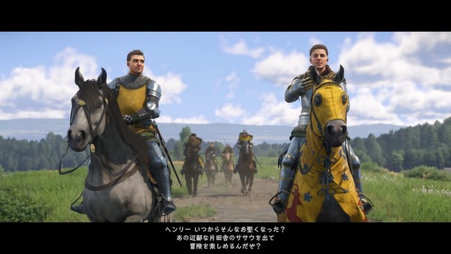 片田舎のササウを飛び出し、冒険できる喜びについてヘンリーに語るカポン卿