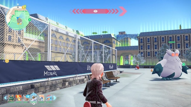 ミアレシティ内に現れた雪の積もったワイルドゾーン内を探索している主人公