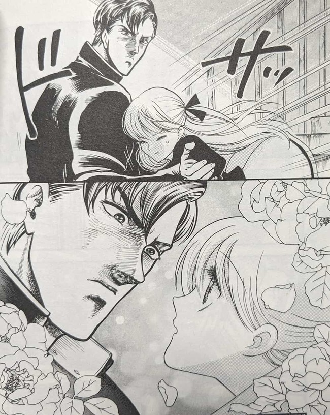 階段から落ちそうになったルルを受け止める極楽寺