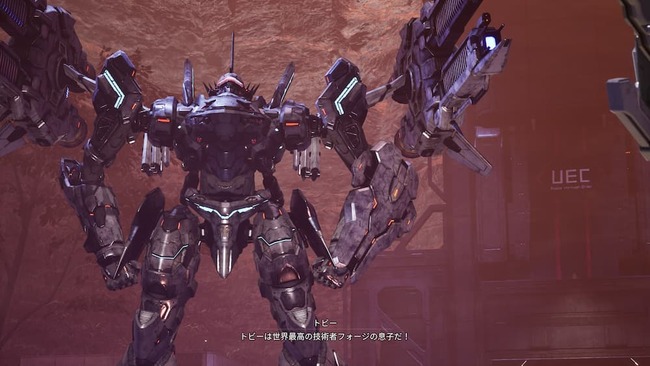 敵に対し、世界最高の技術者フォージの息子だと宣言するトビー