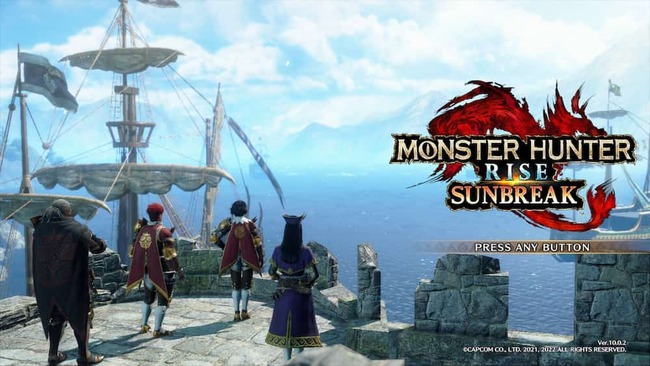 モンハンライズ サンブレイクのタイトル画面