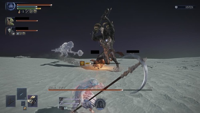 夜の王の1人リブラを相手に召喚を駆使して戦う復讐者