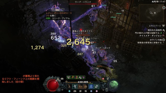 シーズンコンテンツであるカオスリフトを解放し対峙しているドルイド