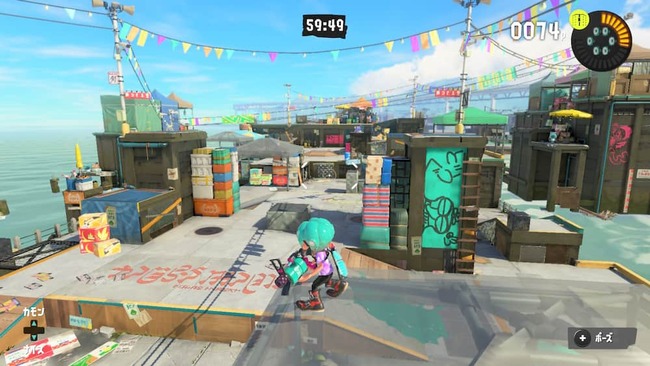 ステージ散歩にてヤガラ市場を散策するプレイヤー