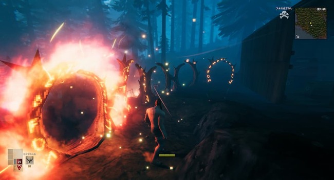 拠点としている場所に大量に設置された各地へと繋がるポータル