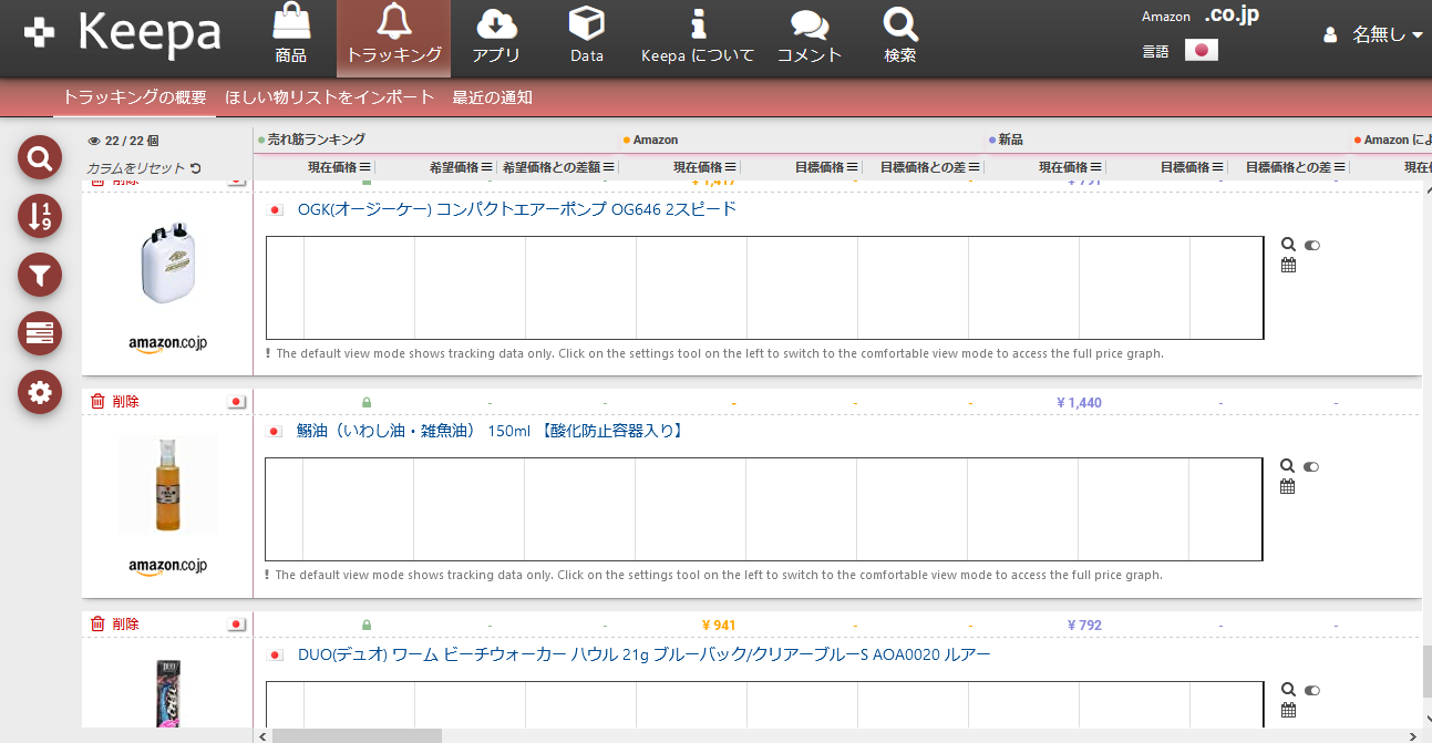 道草 Amazonの価格履歴をkeepaで簡単にチェック イワシ油の安値を探せ 外房でシマアジ ヒラメ釣りのじぇみないブログ
