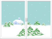 窓の雪(雪チラチラ)