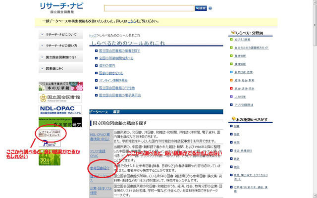 国立国会図書館リサーチ・ナビは調べ物に役立つ強い味方！ - つぶログ書店