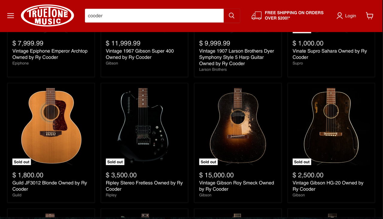ライ・クーダーの楽器整理 : レシーブ二郎の音楽日記