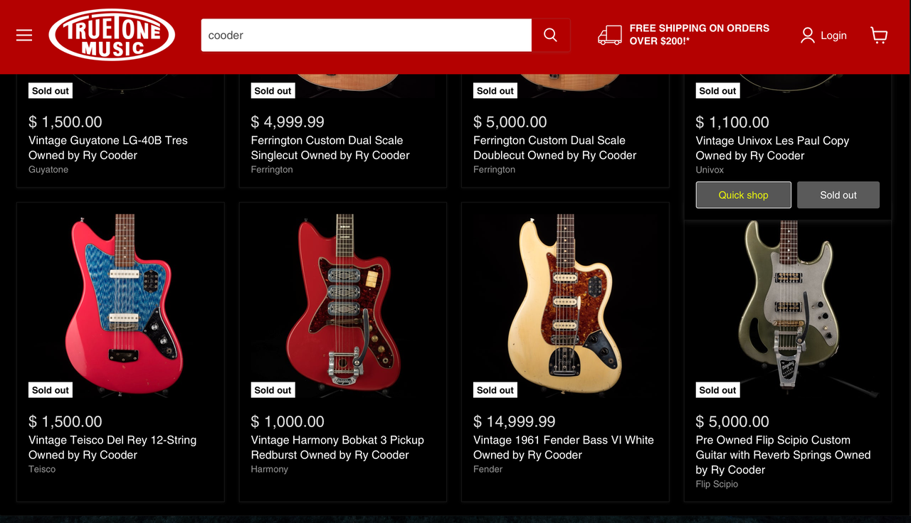 ライ・クーダーの楽器整理 : レシーブ二郎の音楽日記