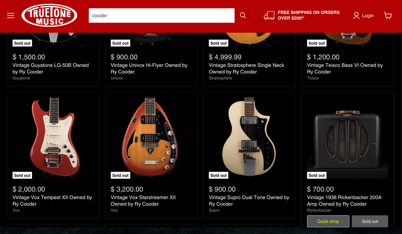 ライ・クーダーの楽器整理 : レシーブ二郎の音楽日記