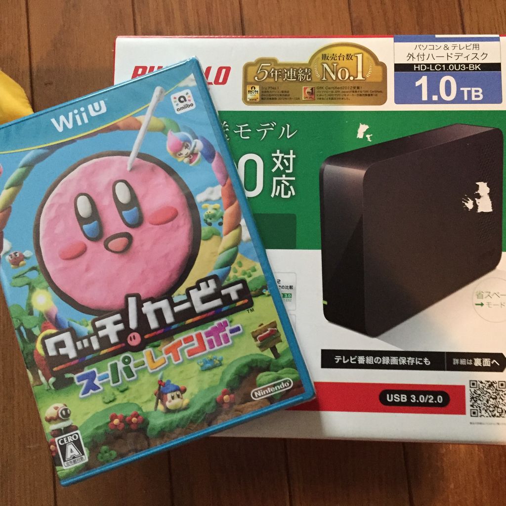 タッチカービィと外付けhddが届いたよ 100円writer タッチカービィと外付けhddが届いたよ 100円writer