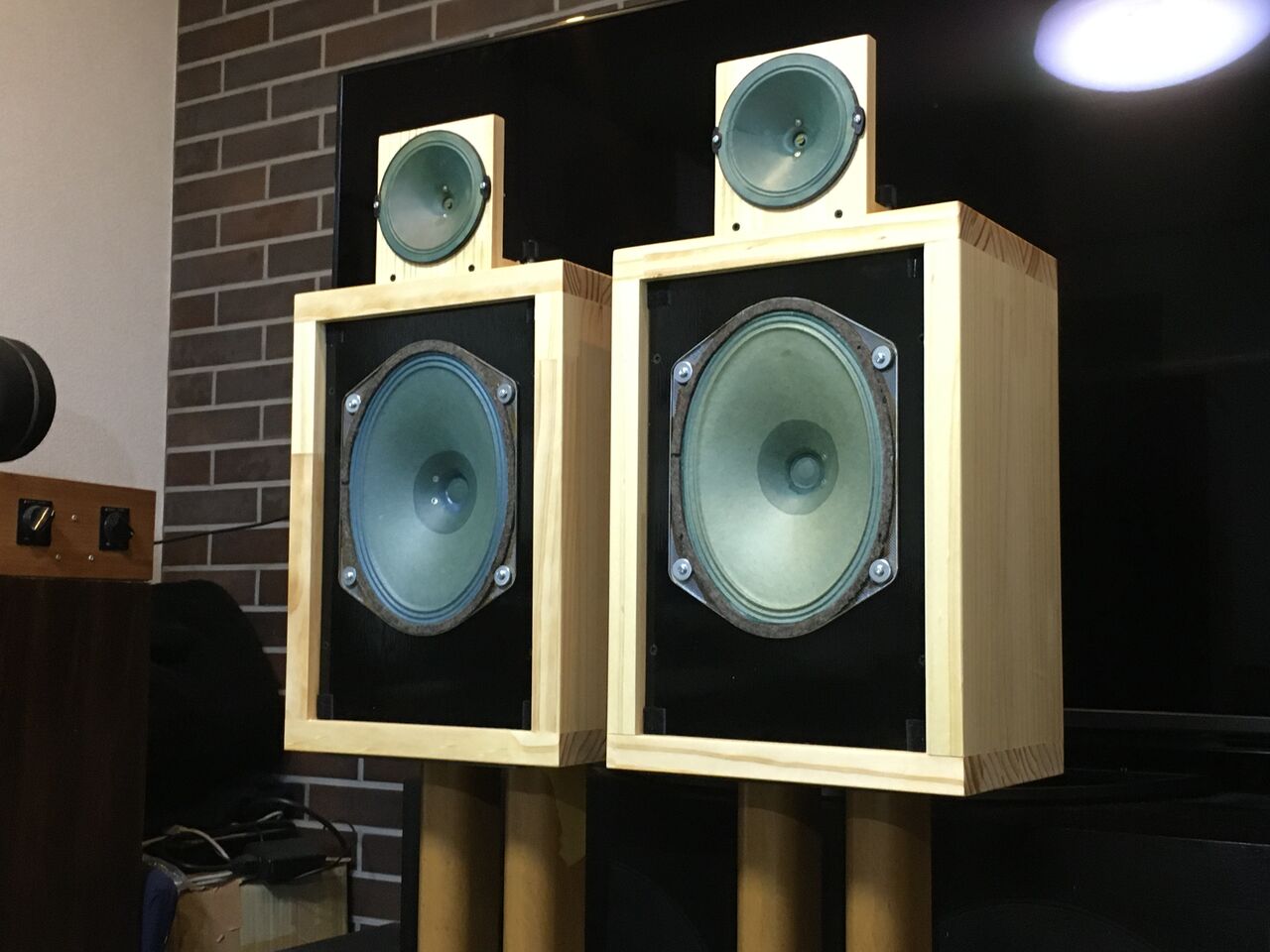 西独SABAビンテージ大型グリーンコーン2Wayシステム 高音質 ペア