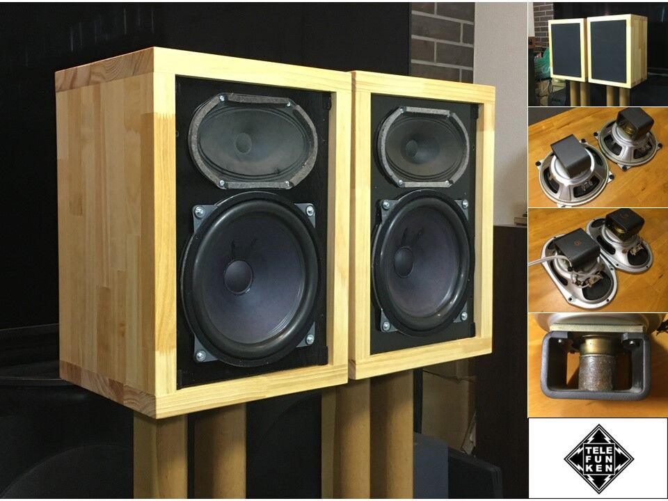 TelefunkenビンテージアルニコP-203S２Wayシステム驚異の低音再生 西独 Telefunken ビンテージ総アルニコ P-203S2Wayシステム 驚異の