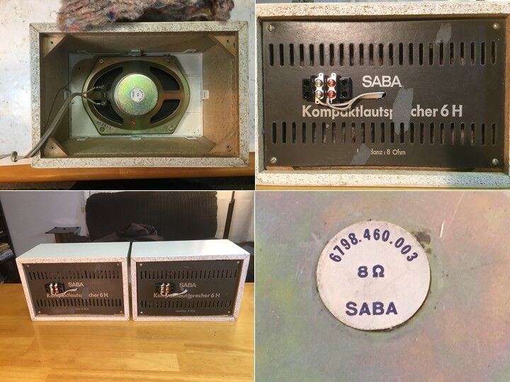 西独SABA ヴィンテージ Kompaktlautsprecher-6H レアな白 スピーカー