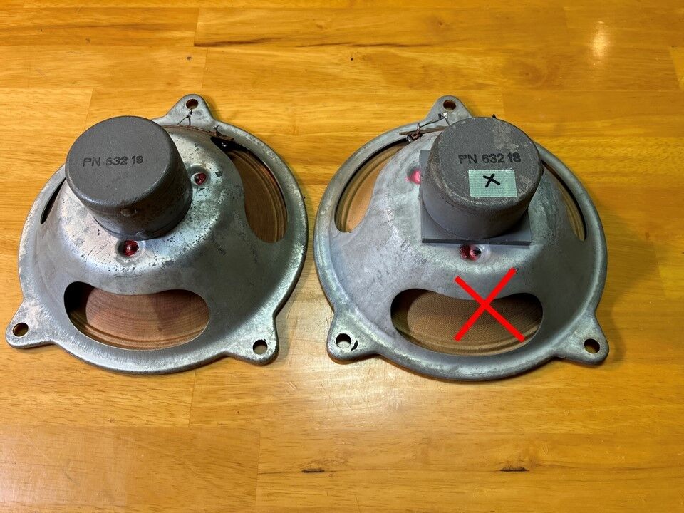 東独RFT ベーク蝶ダンパー165mm口径フルレンジ 励磁型+フェライト 2本 東独RFT ベーク蝶ダンパー165mm口径フルレンジ 励磁型+