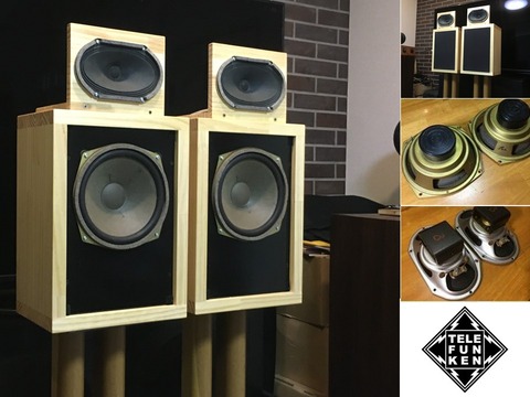 西独 Telefunken ビンテージMagnetophonスピーカー ペア 西独Telefunken ビンテージ20cm口径2Wayシステム ペア