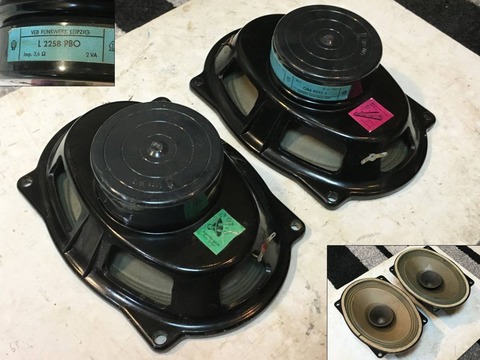 東独VEB/RFT ビンテージフルレンジユニット L 2258 PBO 美音 ペア