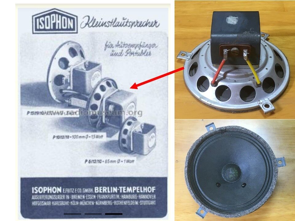 西独Isophon/Telefunken レア ビンテージ10cmフルレンジユニット 西独Isophon/Telefunken レア ビンテージ10cmフルレンジユニット